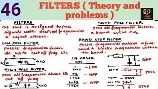 low pass filter | high pass filter | band pass filter | band stop or reject filter | all pass filter