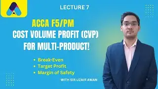 ACCA PM/F5 | Multi-Product CVP: Break-Even, Margin of Safety & Target Profit Explained | Lecture 7/8