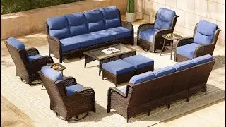 Review: HILLGA 11PCS Outdoor Patio Furniture Set with Thick Cushions & Swivel Chairs