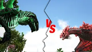 Godzilark vs Crystal Wyvern Queen || Ark Battle