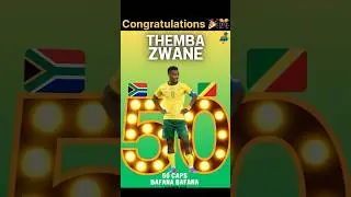ThembaZwane 50 caps with 🇿🇦5️⃣-0️⃣🇨🇬#sportnews #football #southafrica #thembazwane #psl #shorts