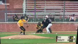 Double off the Wall in Trinity Tigers Baseball vs Southwestern - February 2021