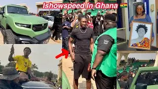 Ishowspeed in Shock as he meet son of Ghanaian Billonaire Cheddar in his customized bulletproof car 
