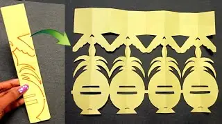 Paper kalash toran cutting ideas / Paper toran / Navratri special paper toran / Home decor