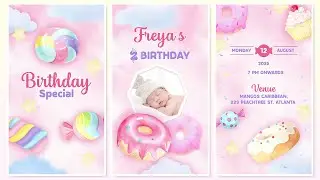Sweet Candy Birthday Party Invite