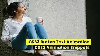 CSS3 Button Text Animation | CSS3 Animation Snippets | Tutorial For Beginners