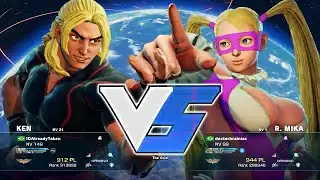 Street Fighter V battle: Ken vs R. Mika