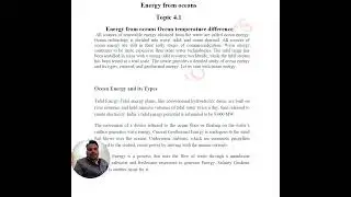 Energy From Oceans