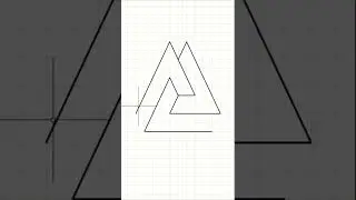 Overlapping triangles #shorts#artwithcad #short