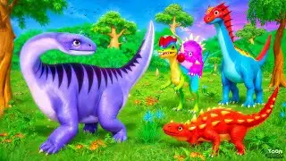 TOON DINOS: The Jurassic Quest! 🦖 Brachiosaurus & Ankylosaurus Epic Jungle Adventure!