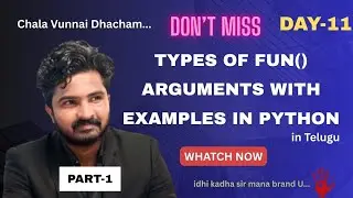 Python Arguments Explained | Types of Arguments with Examples | Telugu | Pro in Python Full Stack 🚀