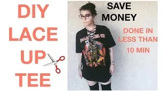 DIY LACE UP TEE | Tutorial