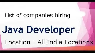 Online Career Point: Hiring Java Developers - PAN India Locations - வேலைவாய்ப்பு