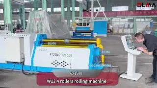 Efficient Sheet Metal Bending with W12 6X1500 | 4 Rollers Rolling Machine