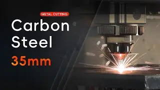 35mm Carbon Steel Cutting Demo - Smooth Edge without Burrs #lasercutting #laser #metal #steel #cnc