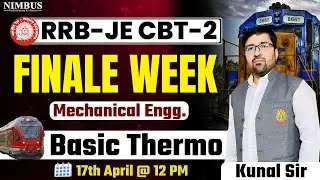 Basic Thermo Complete Syllabus Revision🔥 Basic Thermo Marathon Session For RRB JE CBT 2 Exam | ME