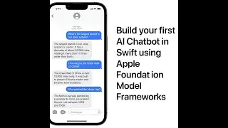 Building an AI Chat bot using Apple's Foundation Model Framework.