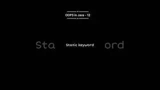 Static keyword in Java || Java Revision || #static #java #shorts #ytshorts #programming #oops