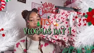 VLOGMAS DAY 1 🎄 | Christmas shopping💝❄️ | Five Below, Dollar Tree, Burlington Haul 🛍️