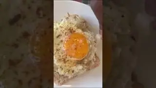 All sin is the same in God's eyes? Hash Brown topped with sunny-side up egg. #hashbrown #shorts