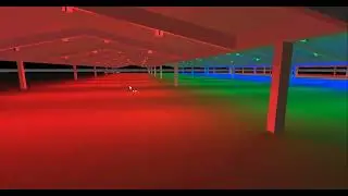 Germany DMX RGBW UFO RGBW Highbay Light Dialux Light Setup Design