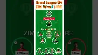 ZIM vs IRE 2nd ODI Dream11 Prediction | Zimbabwe vs Ireland Dream11 Team | Dream11 ZIM vs IRE #2023🔥