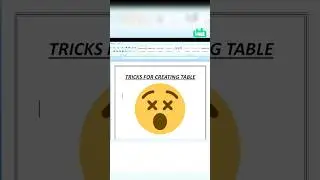 Tricks for creating table in#msword.#basic #trending#tricks#shortcuts#subscribe#like#shorts##viral
