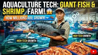 Inside a GIANT Fish & Shrimp Farm 😱 | How Millions Are Grown Using Aquaculture Technology