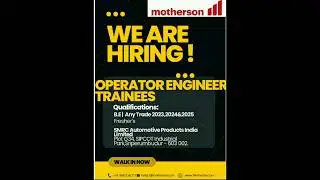 Chennai motherson company trainee job opening #foxconn #job #automation #jobsearch