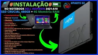 💻Instalação SSD Crucial 480GB + 4GB de Memória RAM no Dell INSPIRON 3421-A10 EM 2025!😱