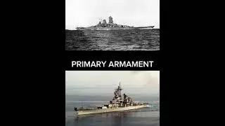 IJN YAMATO VS USS IOWA #history #battleship #ww2