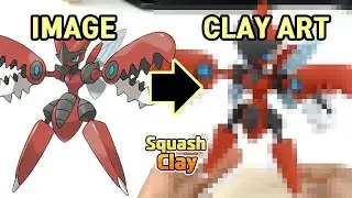 Pok&eacute;mon Clay art - Mega Scizor Bug/Steel Pok&eacute;mon
