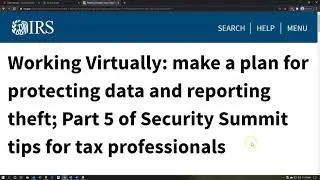 Working Virtually: make a plan for protecting data and reporting theft