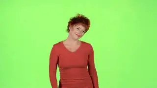 Woman Is Dancing Energetically  Green Screen  Video  Effect | No Copyright Stock Video