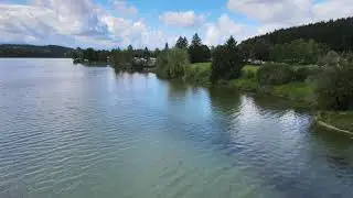 Drohnenflug Stausee Urspring                          // August 2021