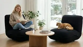 COLAMY NEXUS Modern Swivel Accent Chair: Sleek Style + Cozy Comfort for Your Living Room