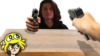 joguei roleta russa com meu amigo haha 😁