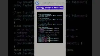 strategy pattern in #javascript  #coding  #interview #programming #shorts