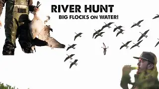 Goose Hunting over WATER | Shooting Big Flocks on the RIVER!