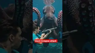 A Man vs Giant Octopus &ndash; Epic AI Generated Sea Monster Battle/A Giant OCTOPUS attack #shorts