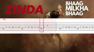 Zinda | Bhaag Milkha Bhaag | Guitar Solo Backing Track with Tabs