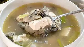 Fragrant oyster stew full of green onion flavor! Easy and simple