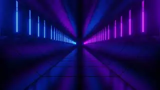 3D Neon Tunnel Animation