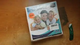 Raw Unboxing Utopia Bedding Zippered Mattress Encasement Queen   100% Waterproof and Bed Bug Proof M