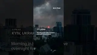 This is what Kyiv looks like right now. Instead of a sunrise, Ukrainians woke up to thick smoke.