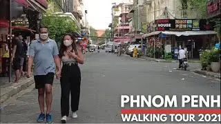 Walking tour on the Phnom Penh street 136