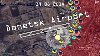 Battle of Donetsk Airport 2014 with Google Earth