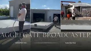 Our Aggregate Broadcaster in Action: Creating a Non-Skid Epoxy Dock Surface