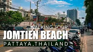 POV Walking Tour &ndash; Jomtien Beach | Beachside Walk | 4K No Commentary