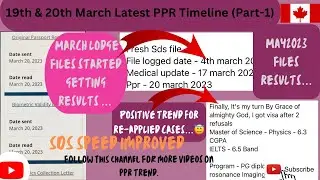 20 March ppr timeline/ latest ppr/ refusal cases/ ppr trend/ march files started😳/ may23